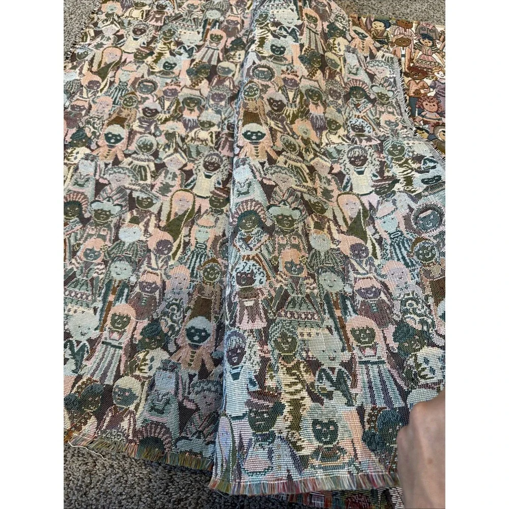 Vintage Tapestry Fabric~Children Of The World Thick Heavy 55